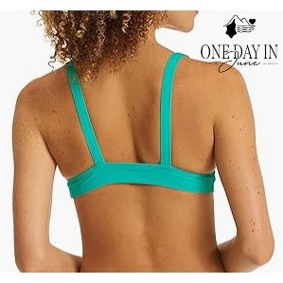 Billabong Classic Solid Banded Triangle Bikini Top Size M - Picture 2 of 6